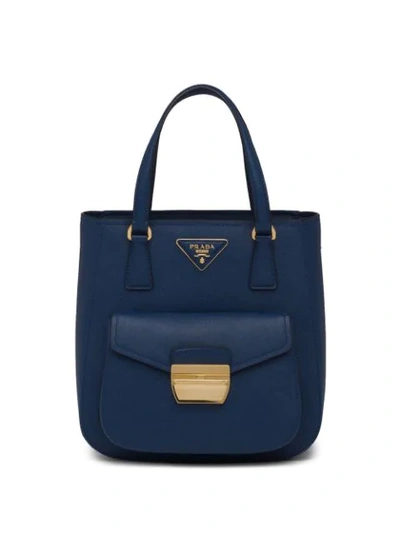 Shop Prada Metropolis Handbag In Blue