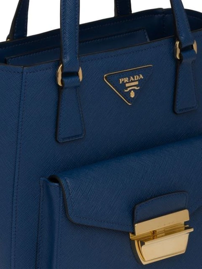 Shop Prada Metropolis Handbag In Blue