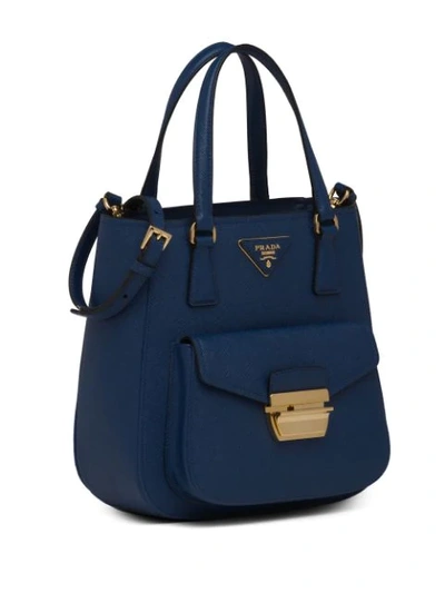 Shop Prada Metropolis Handbag In Blue