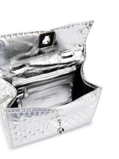 Shop Ermanno Scervino Embossed Effect Tote Bag In Silver