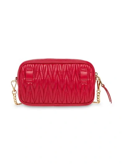 Shop Miu Miu Matelassé Belt Bag - Red