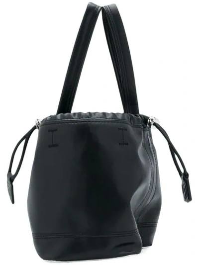 Shop Rabanne Drawstring Bucket Bag In Black