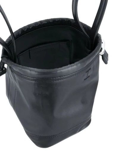 Shop Rabanne Drawstring Bucket Bag In Black