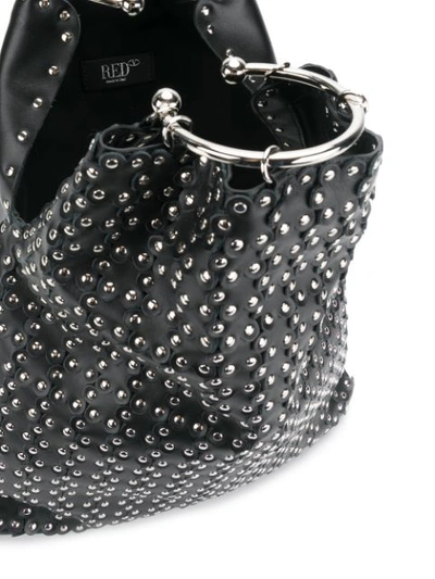 Shop Red Valentino Red(v) Studded Tote - Black