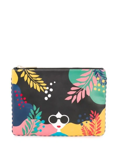 Shop Alice And Olivia Clutch Mit Print In Y210 Nero