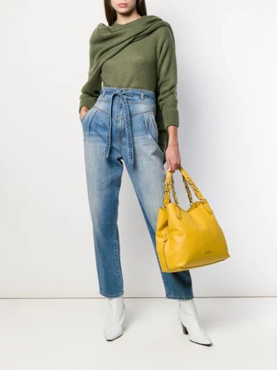 Shop Liu •jo Medium Tote Bag In Yellow
