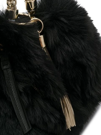 Shop Jimmy Choo Callie Faux Fur Bag In Black