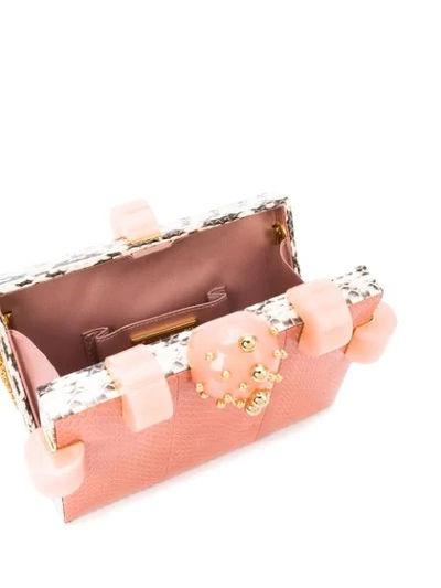 Shop Tonya Hawkes Embellished Box Clutch In Pink