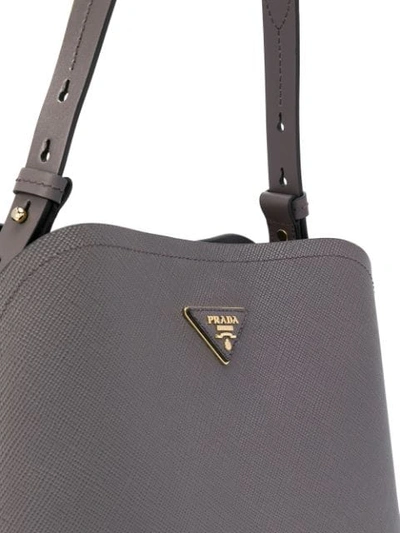 Shop Prada Matinee Shoulder Bag In Grey
