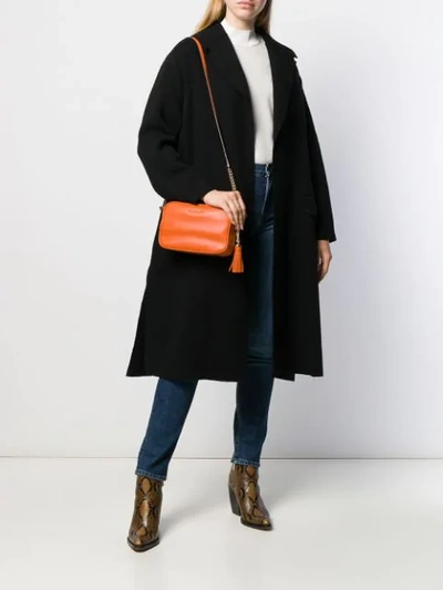 Michael Michael Kors Leather Shoulder Bag In Orange