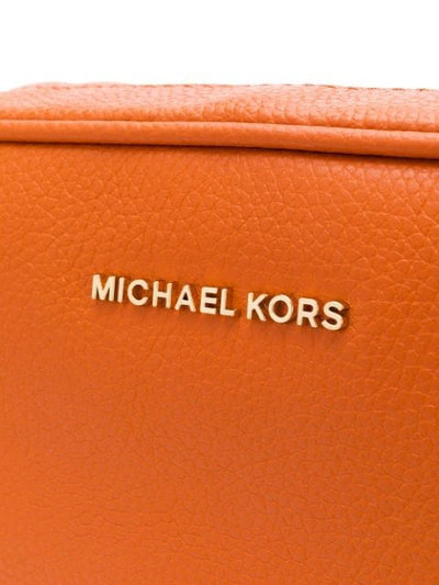 Michael Michael Kors Leather Shoulder Bag In Orange
