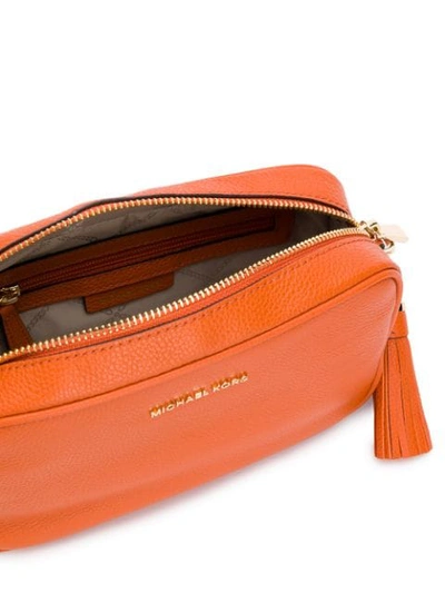 Michael Michael Kors Leather Shoulder Bag In Orange