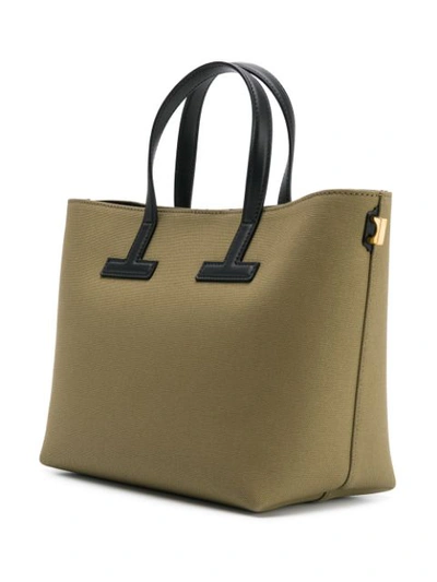 Shop Tom Ford Logo Tote Bag In Green