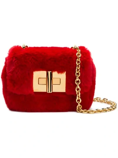 Shop Tom Ford Buckle Shoulder Bag In Red