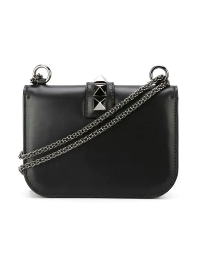 Shop Valentino Garavani Glam Lock Shoulder Bag - Black