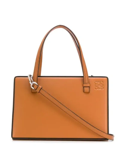 Shop Loewe Box Tote Bag In Brown