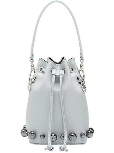 Shop Fendi Mon Tresor Bucket Bag In Grey