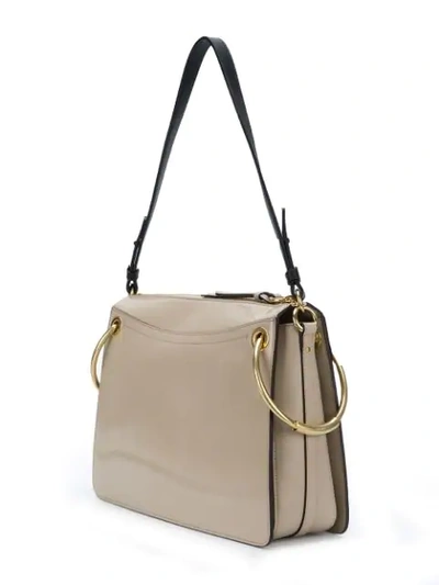 Shop Chloé Roy Medium Shoulder Bag In Neutrals