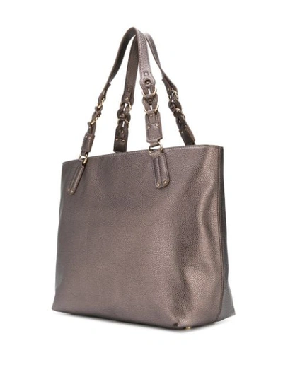 Shop Liu •jo Chain Strap Tote Bag In Brown