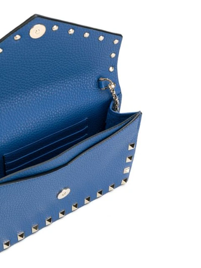 VALENTINO VALENTINO GARAVANI ROCKSTUD CHAIN POUCH - 蓝色