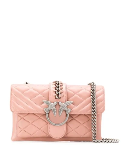 Shop Pinko Mini Loves Soft Shoulder Bag In Pink
