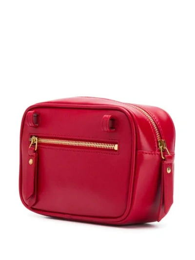 Shop Saint Laurent Tassel-detail Lou Belt Bag In Red
