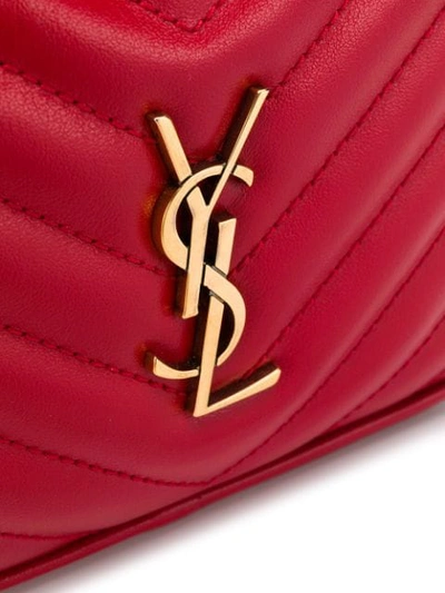 Shop Saint Laurent Tassel-detail Lou Belt Bag In Red