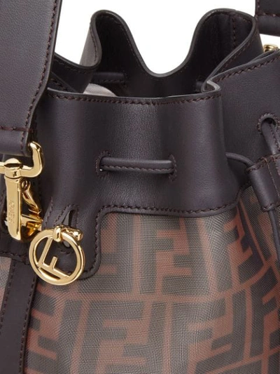 Shop Fendi Mini Mon Tresor Bucket Bag In Brown