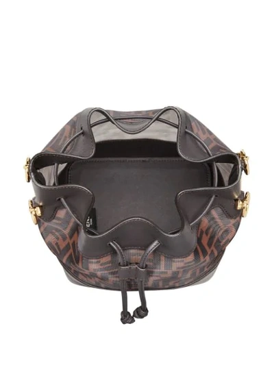 Shop Fendi Mini Mon Tresor Bucket Bag In Brown