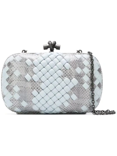 Shop Bottega Veneta Knot Clutch In Blue