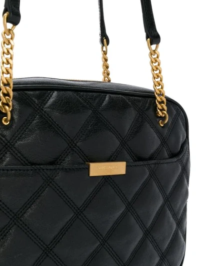 Shop Saint Laurent Quilted Shoulder Bag In Black