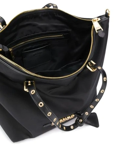 Shop Moschino Logo Tote Bag In Black