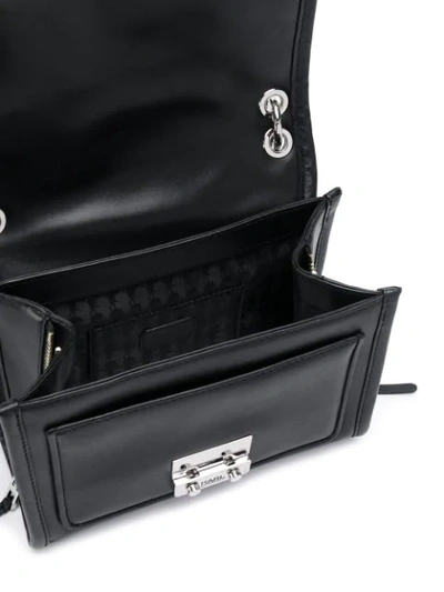 Shop Karl Lagerfeld K/kuilted Studs Small Shoulder Bag - Black