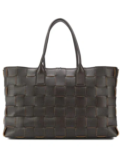 Shop Bottega Veneta Maxi Intreccio Medium Tote In Brown