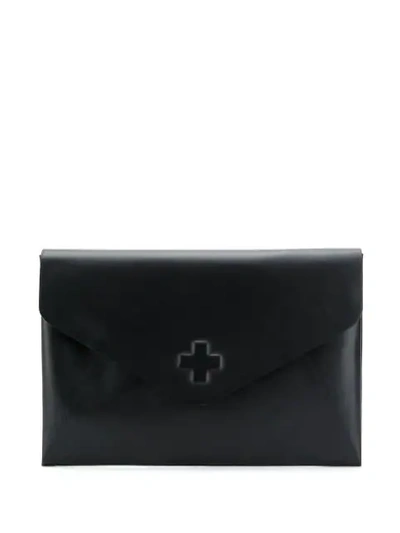 Shop A.f.vandevorst Stamped Envelope Clutch In Black