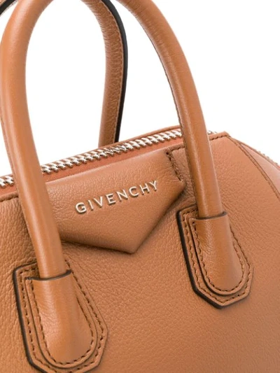 Shop Givenchy Mini 'antigona' Schultertasche In Brown