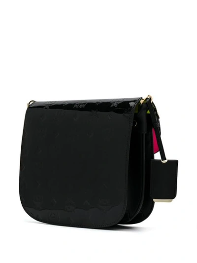 Shop Mcm Fuchsia Cross Body Bag In Black