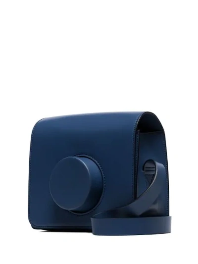 Shop Lemaire Camera Shoulder Bag In Blue