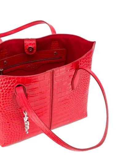 Shop Tod's Handtasche Mit Kroko-effekt In Red