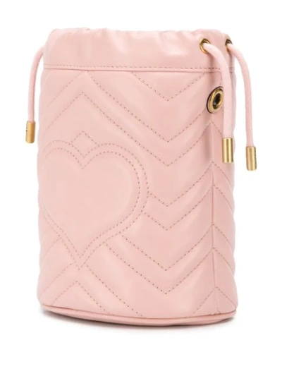 Shop Gucci Double G Bucket Bag In Pink