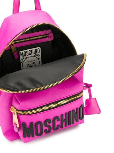 Shop Moschino Teddy Backpack In Pink