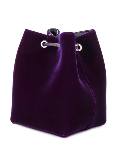 Shop Tom Ford Small Tf Velvet Bucket Bag In Purple