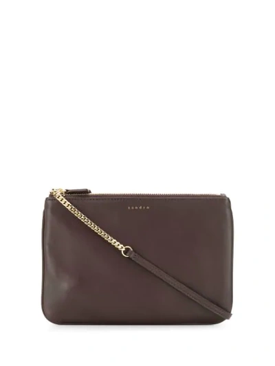 Shop Sandro Addict Crossbody Bag In 70 Chocolat