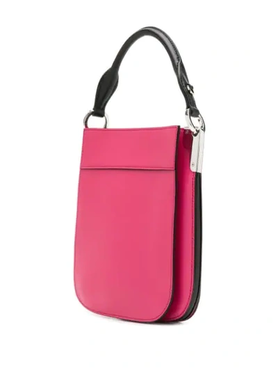 Shop Prada Small Margit Bag In F0xl0 Magenta+nero