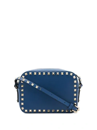 Shop Valentino Garavani Rockstud Cross-body Bag In Blue