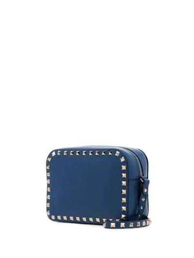Shop Valentino Garavani Rockstud Cross-body Bag In Blue