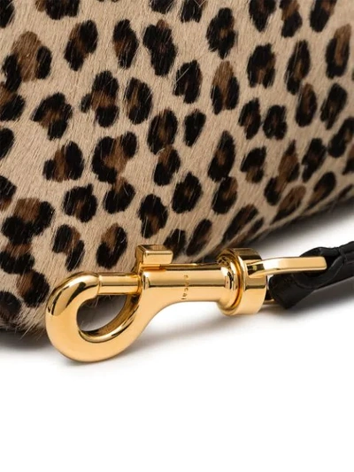 Shop Sacai Leopard Print Clutch In Black