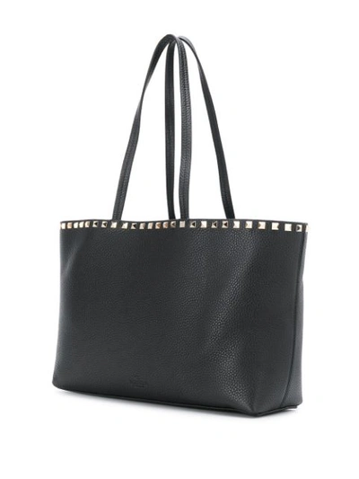 Shop Valentino Garavani Rockstud Embellished Tote Bag In Black