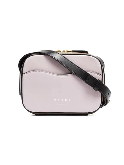 Shop Marni Brown And Pink Crossbody Box Bag