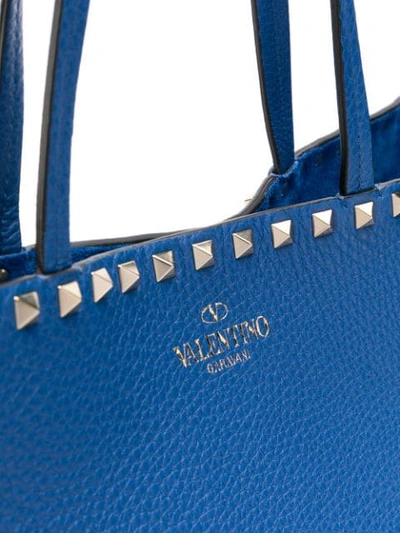 Shop Valentino Garavani Rockstud Tote  In 988 Blue